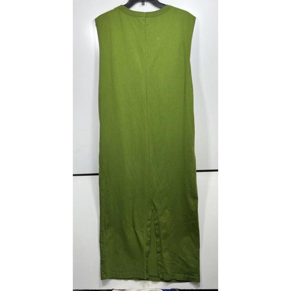 VELVET By Graham & Spencer Cotton Sleeveless Midi Dress Size Small Grass Green - Picture 6 of 9